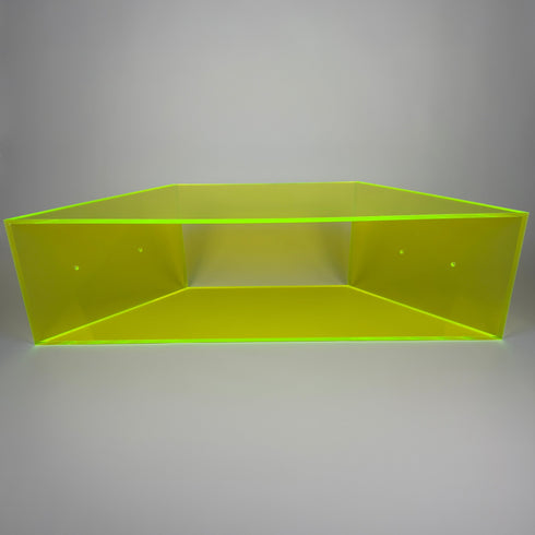 neon green acrylic corner shelf 2