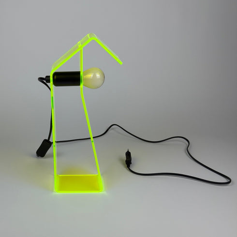 neon green acrylic table lamp 1