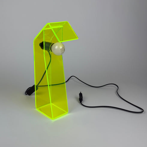 neon green acrylic table lamp 2