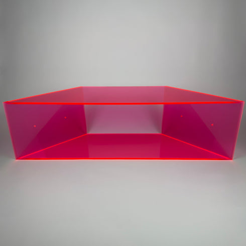 neon pink acrylic corner shelf 1